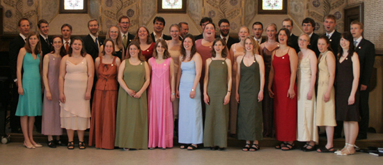 K�ren fotograferad p� v�rkonserten 2005